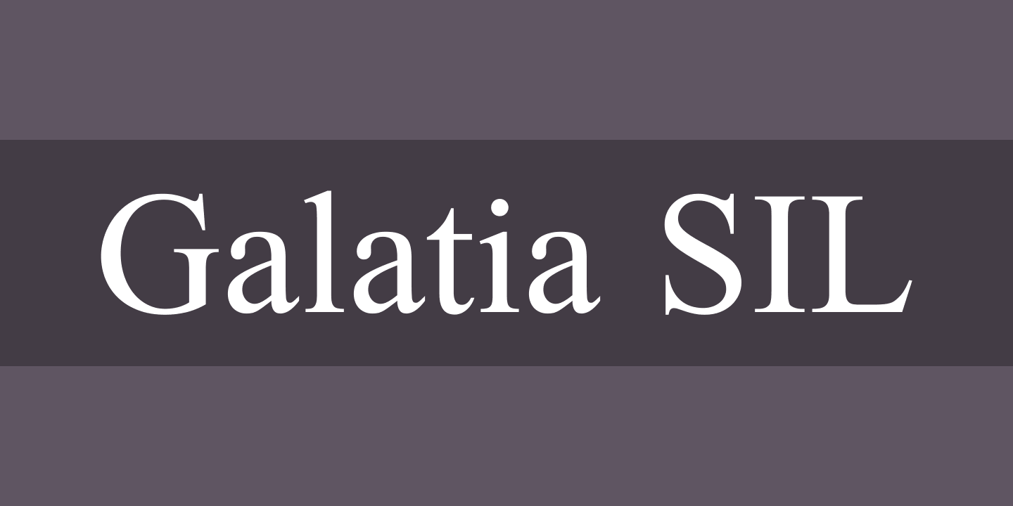 Galatia SIL Font preview